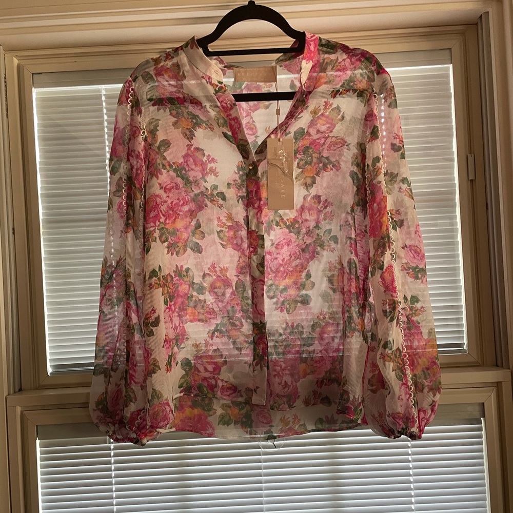 Floral button up blouse